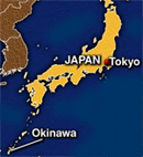 Island of Okinawa SW of Japan